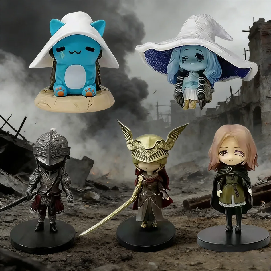 Hot Ring Gaming versión Q Mini Ranni Cat Melina Malenia el medio lobo figura de acción Lani adornos mágicos muñecas regalo