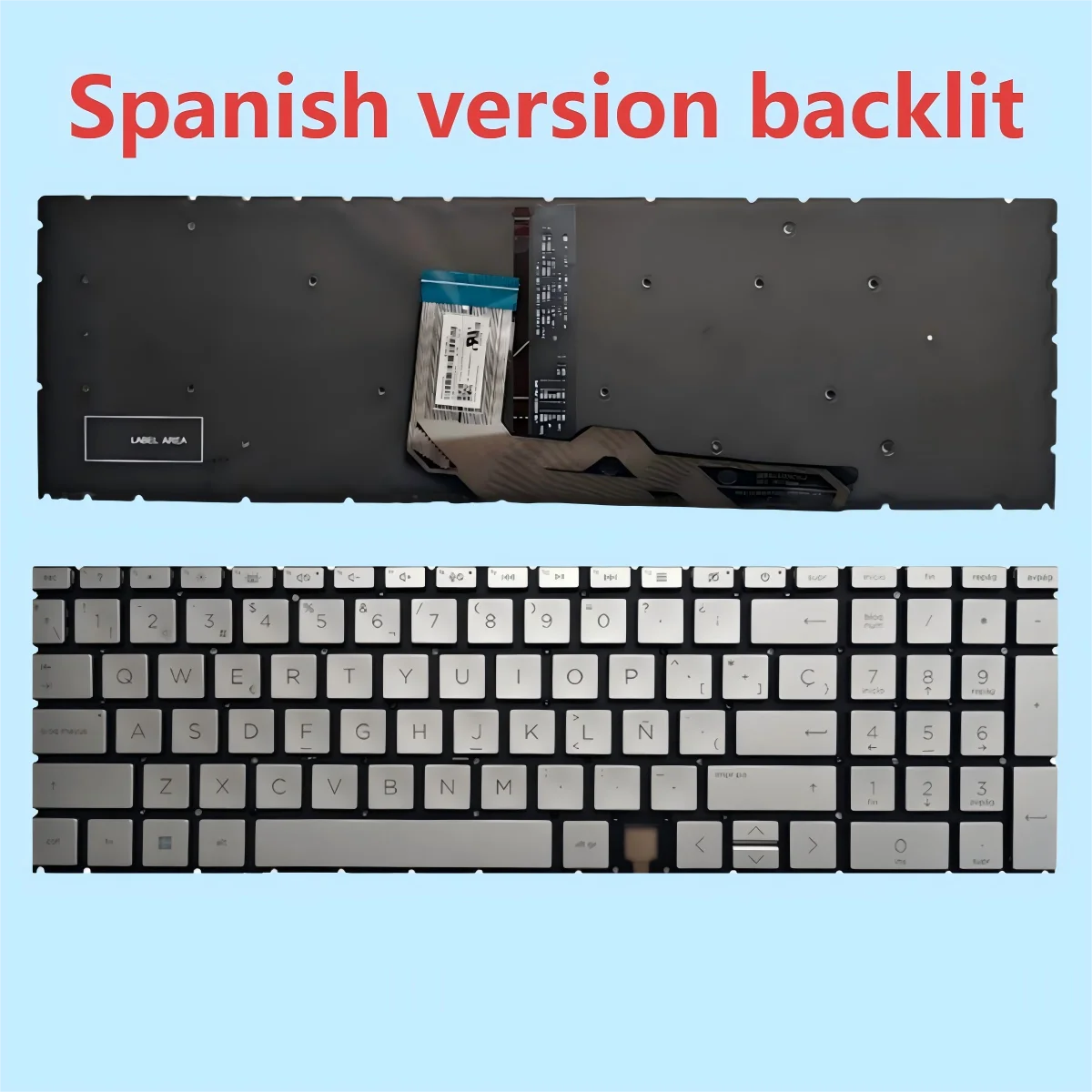 

17-CG Spanish backlit For HP Envy 15-AG 17-CG 17-CG0008CA 17-CG1010NR silver sp