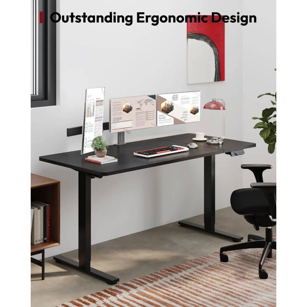 مكتب قائم بارتفاع قابل للتعديل مكتب كهربائي 79 × 32 بوصة حامل مكتب منزلي مع لوحة لصق #4
