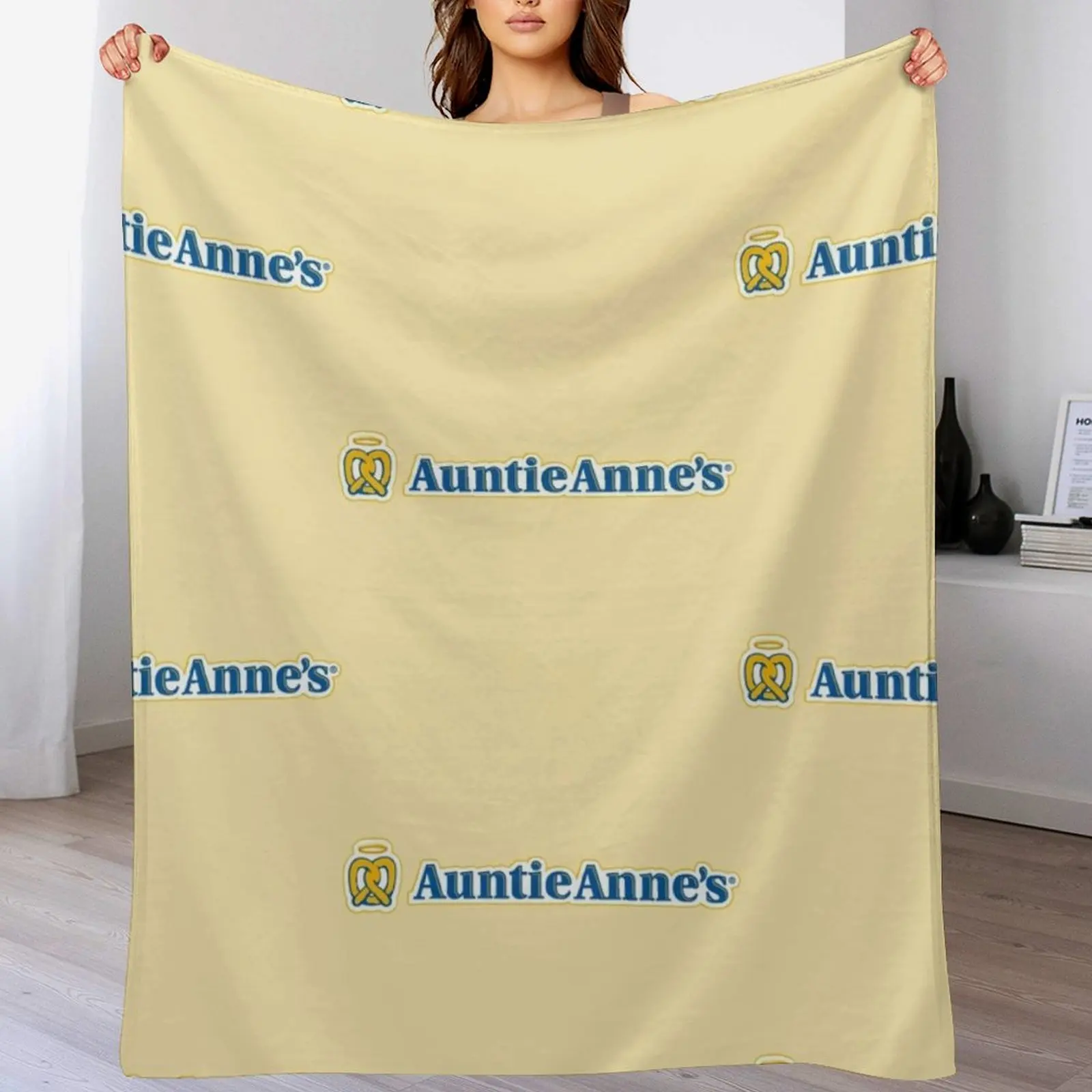 Auntie Anne's Resto and Bakery Throw Blanket bed plaid Custom Blankets