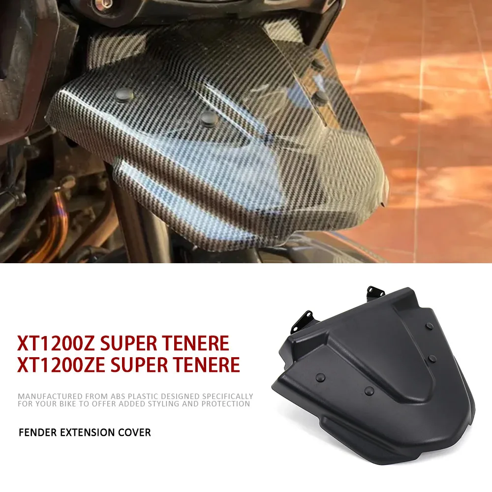 

For Yamaha Fit XT1200Z XT 1200 Z Super Tenere 2014-2021 Carbon Fiber Front Beak Nose Extension Cover Wheel Fender 2020 2019 2018