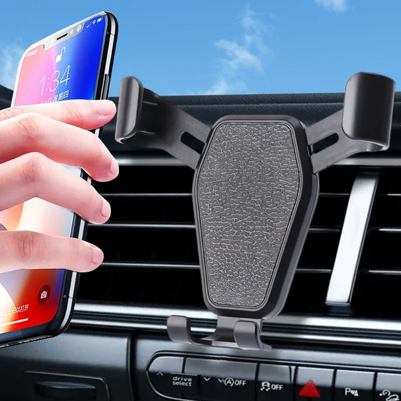 Car Gravity Phone Holder Air Vent Clip Car GPS Navigation Stand Smartphone Mount Bracket for IPhone 14 13 12 Samsung Xiaomi