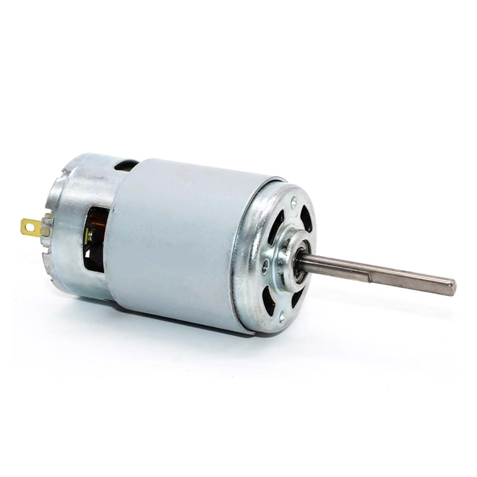 

775 Extended Shaft Motor - 12V/24VHigh Torque DC Motor with Dual Ball Bearings for DIY Projects, Cooling Fans, CNC Machines, 5mm