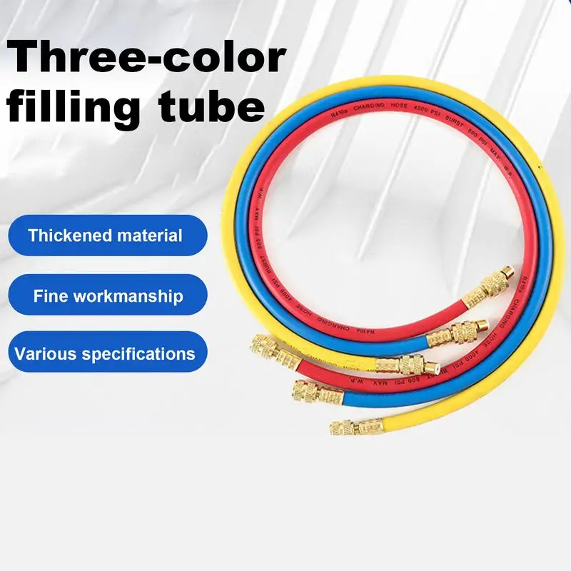 36/60inch Refrigerant Hose 1/4 Sae 2500psi Refrigerant Charging Hose For R22/R134/R140a Air Conditioning Refrigerant