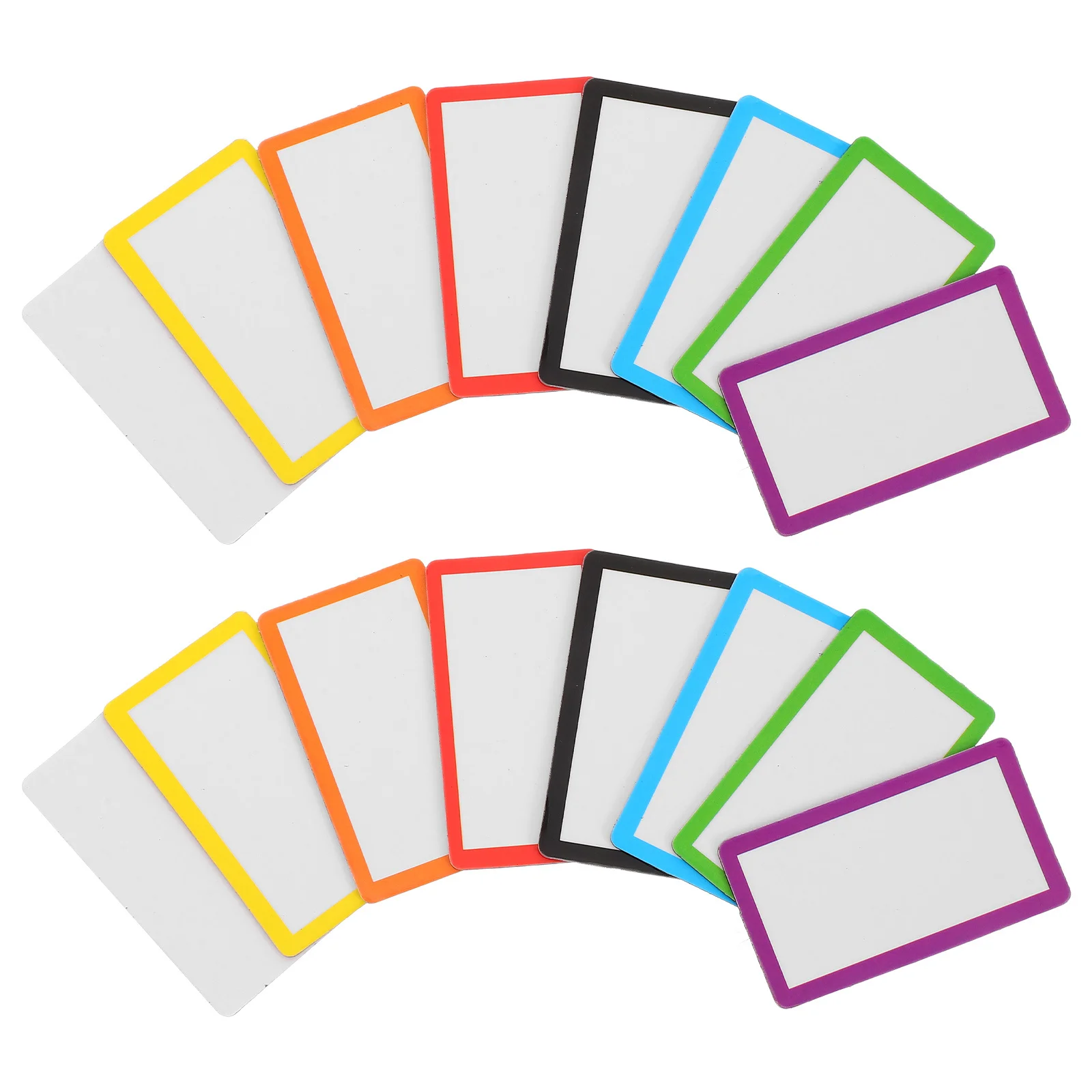 

40Pcs Magnetic Name Stickers Color Borders Writable Pet Labels Reusable Dry Erase Magnets for Office Home Organization