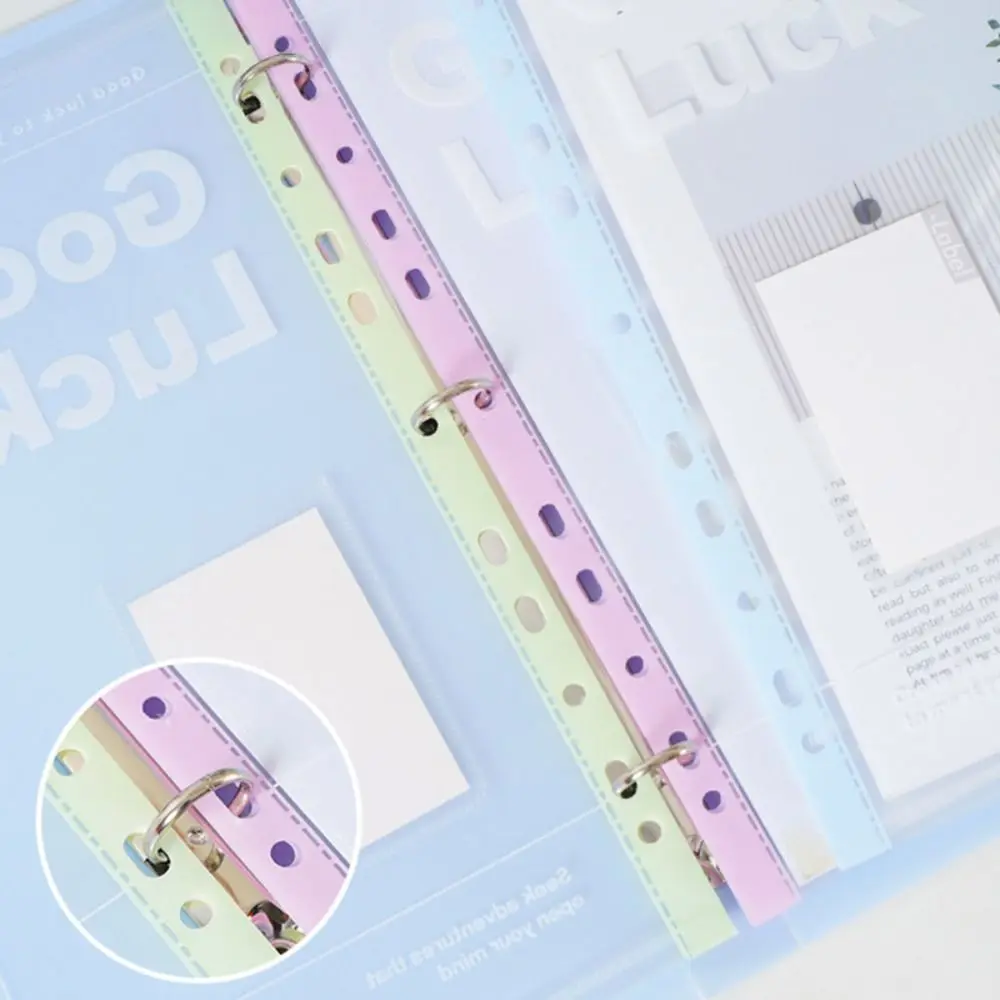 مجلد ملفات A4 من أوراق الشجر السائبة، حقيبة تخزين ورقية شفافة قابلة للفصل، كتيب تخزين مكتبي للطلاب