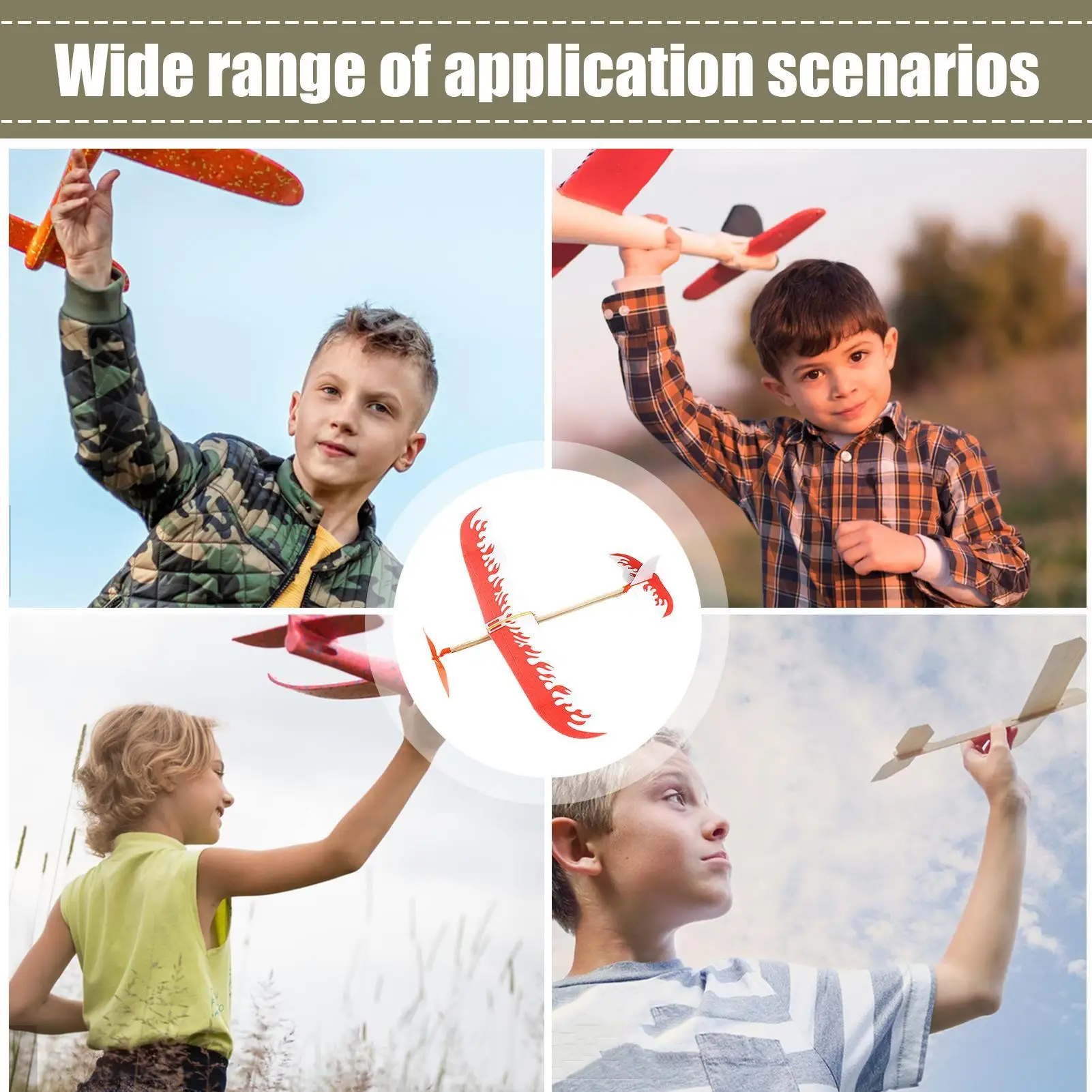 Rubber Band Airplanes Powered Glider Aircraft Kit Flying Games Play Kids Outdoor Sports Activities Developmental Toy Family Fun view 4