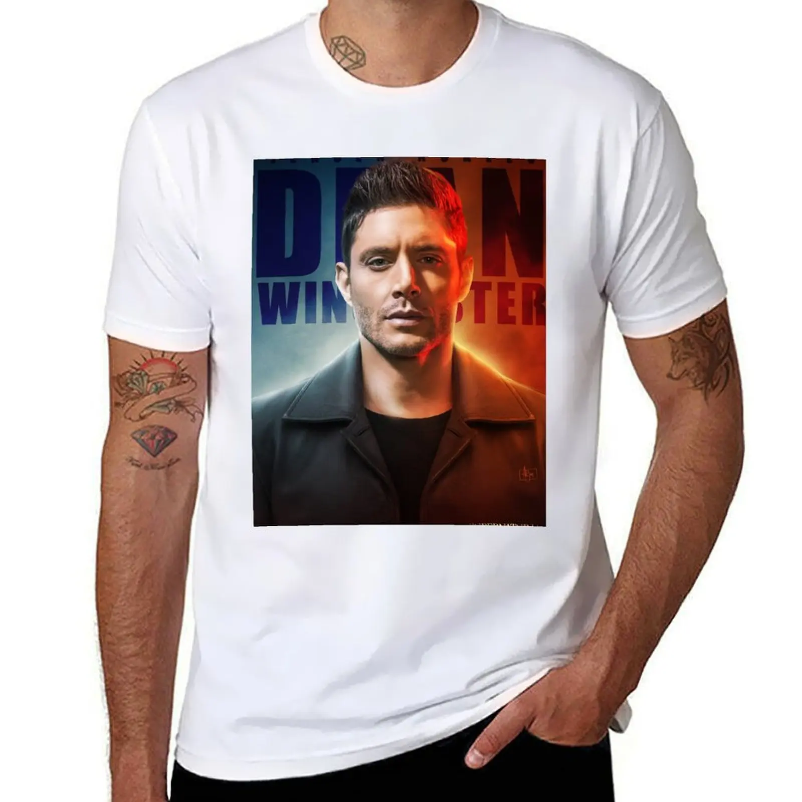 

DEAN WINCHESTER jensen ackles T-Shirt funny t shirts cotton graphic t shirts for man T-Shirt