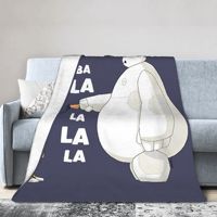 Big Hero 6 Fist Bump Ba La La Blanket Cover Baymax Cartoon Flannel Throw Blankets Sofa Decoration Soft Bedspread Multifunction
