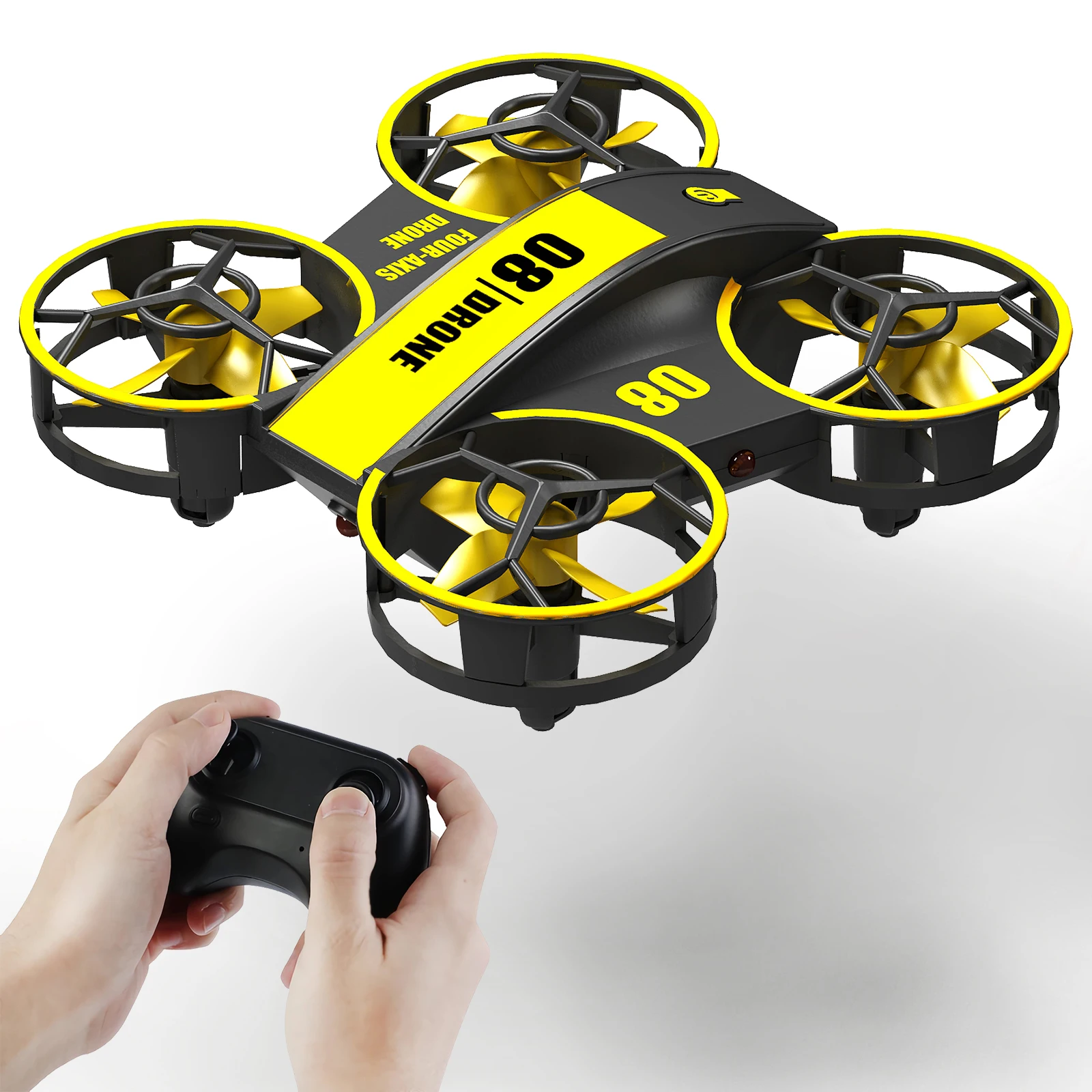 Mini drone pour enfants et débutants, hélicoptère d'intérieur quadrirotor RC, mini avion avec lumière, rabat 3D, 3 piles, grands cadeaux