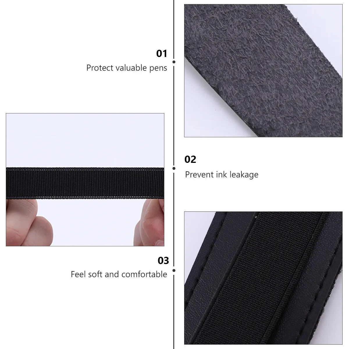 1Pcs Stylus Pen Protective Pouch Black PU Storage Carry Case Universal Writing Pen Organizer Portable Compact Design