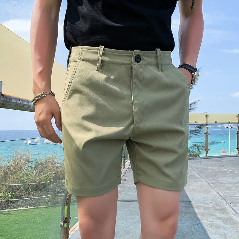 High Quality Summer Suit Shorts Men Clothing 2022 Simple All Match Casual Straight Short Pant Homme streetwear 3XL Hot Sale