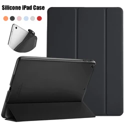 Case For new IPad 10.2 2021 8th 7th 9th Generation A2197 A2200 A2198 2020 Fundas PU Leather Soft Silicone Ultra Slim Smart Cover