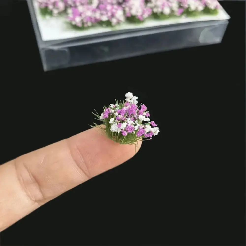 DIY Building Miniature Flower Cluster ABS Plant Materials Railway Train Static Flower Tufts Simulation Model Making