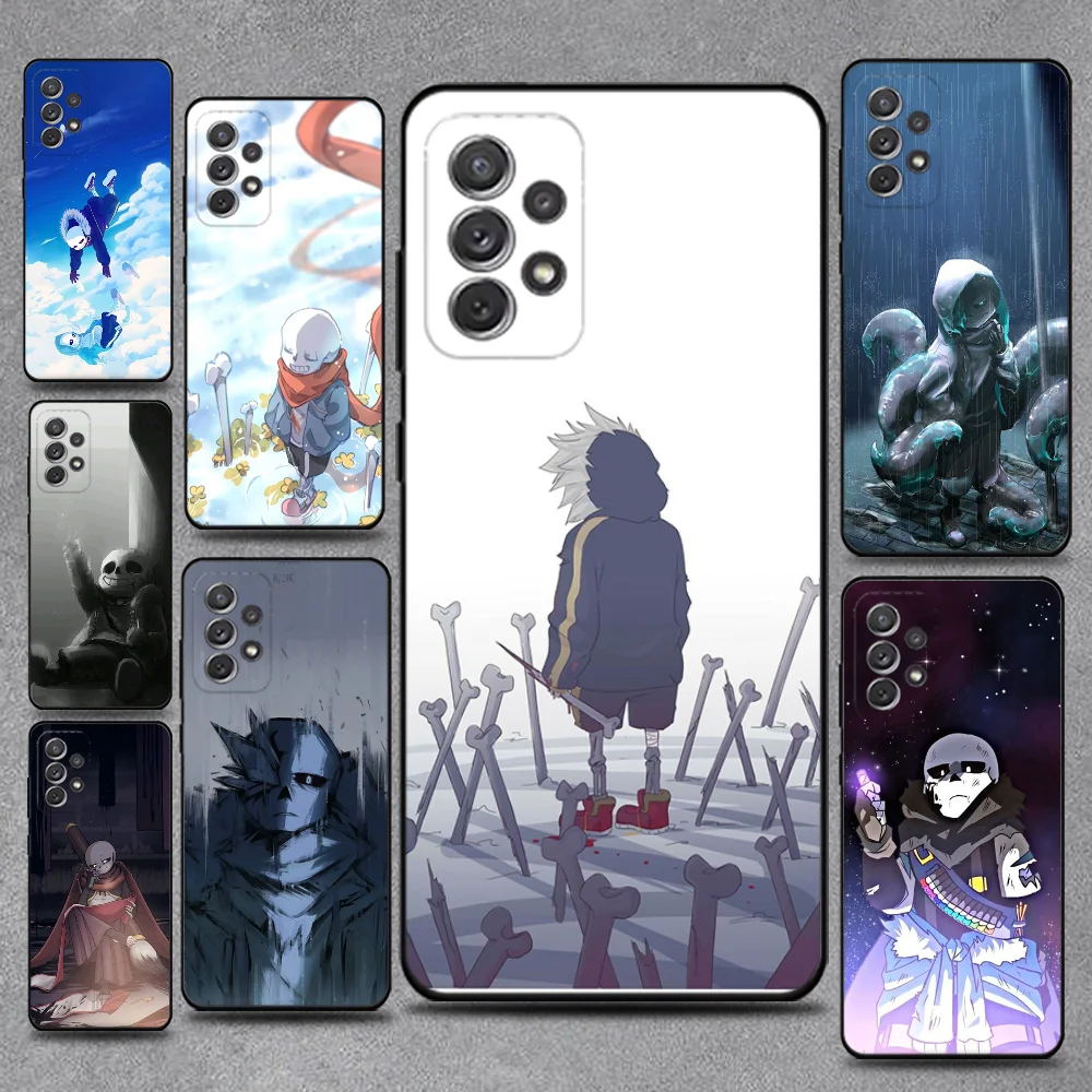 

U-Undertale Sans doggo Phone Case For Samsung S25,S24,S21,S22,S23,S30,Ultra,S20,Plus,Fe,Lite,Note,10,9,5G Black Cover