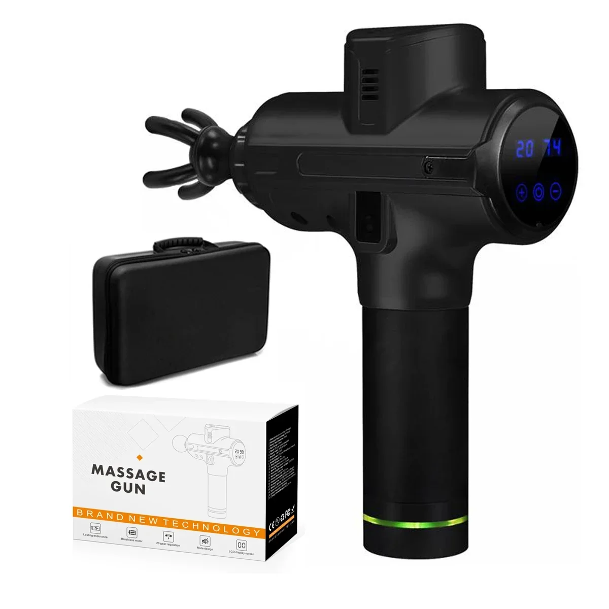 2021 Hot 20 Speed Levels Cordless Body Muscle Vibrator Fascia Adjustable Massage  Brushless