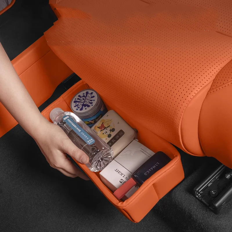 

Для Lynk & Co 900 2025 2026, хранилище под сиденьем, автомобильные детали для интерьера, кожаный материал