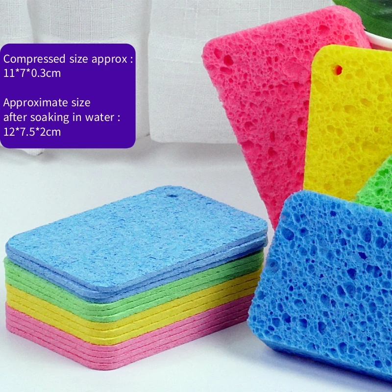 Sponge Rub Compressed Wood Pulp Cotton Household Merchandises Dishwashing Sponge Fast Cleaning Wipe Kitchen Housework Clean Wipe