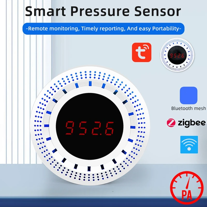 FULL-Tuya Pressure Sensor Atmospheric Pressure Detection With Temperature & Humidity Function Intelligent Life