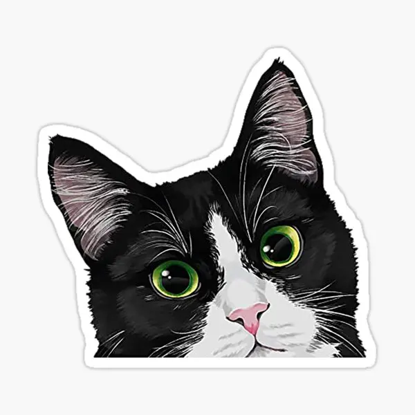 Tuxedo Cat  10PCS Stickers for Decor  Anime Home Cute Water Bottles Art Luggage Print Car Window Cartoon Room Background Wall