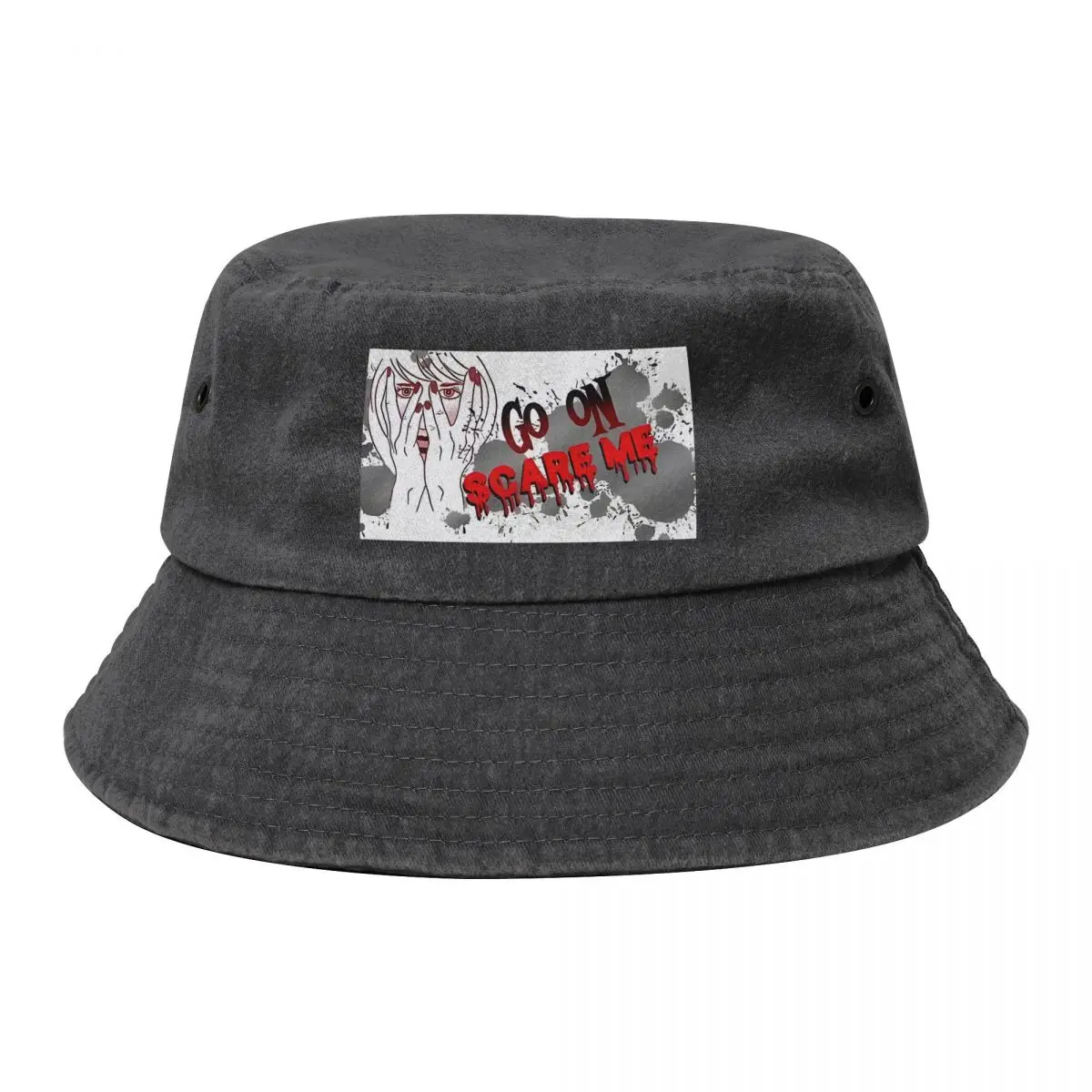 

Go On, Scare Me Bucket Hat Thermal Visor Sunhat cute Beach Bag For Women 2025 Men's