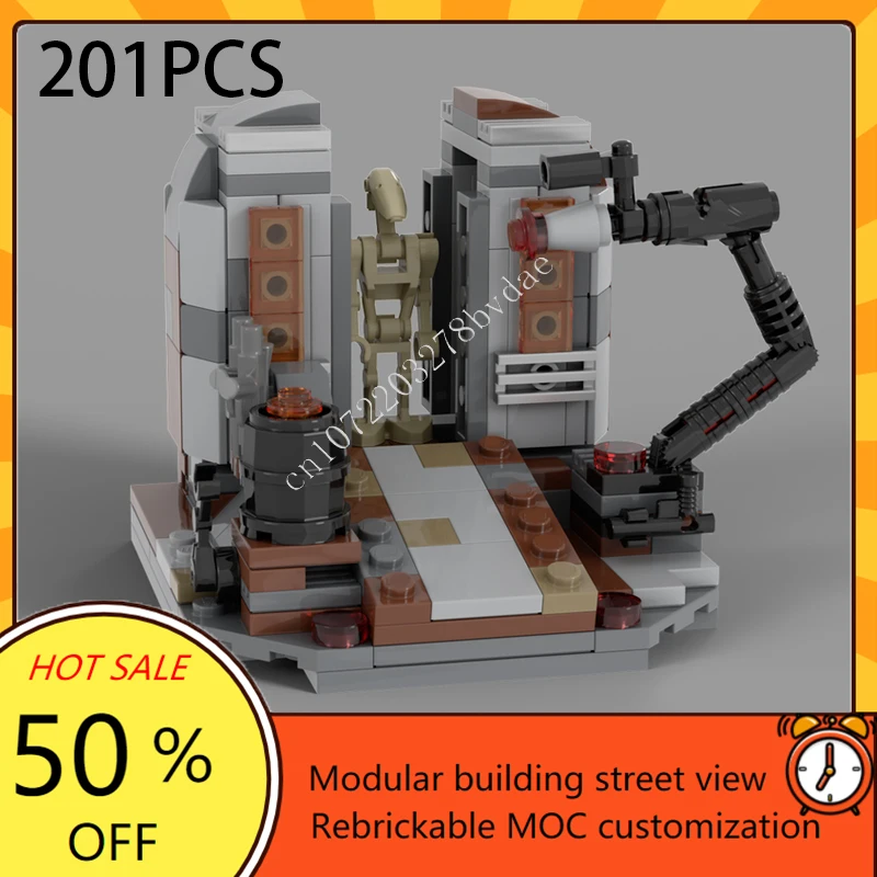 Jawa의 드로이드 워크샵, Geonosian Droid Factory 및 Desert Bounty Hunter's Hideout Space War MOC 모델 맞춤형 퍼즐 DIY 선물