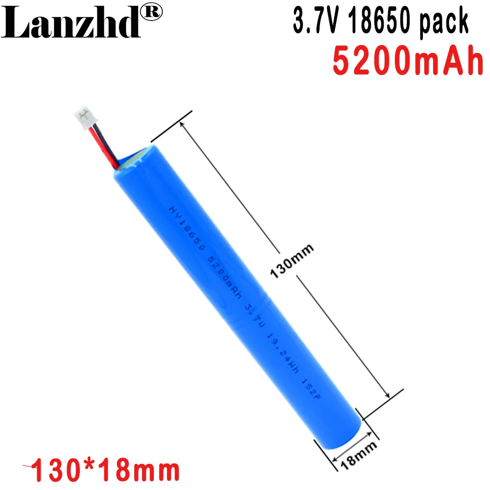 

18650 Lithium Battery 3.7V 2P one-font strip lamp tubes li battery strip light box toy water bomb gun