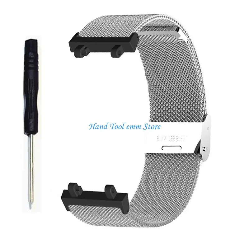 

H37F Stainless Steel Strap Fit for AmazfitT Rex 2 Watchband Metal Wristband Loop Belt