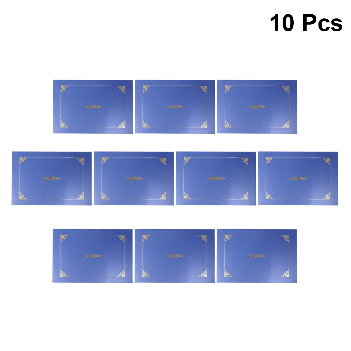 

10Pcs Certificate Foil Border Heavyweight Paper A4 Size Elegant Diploma Holder Award Document Folder for School