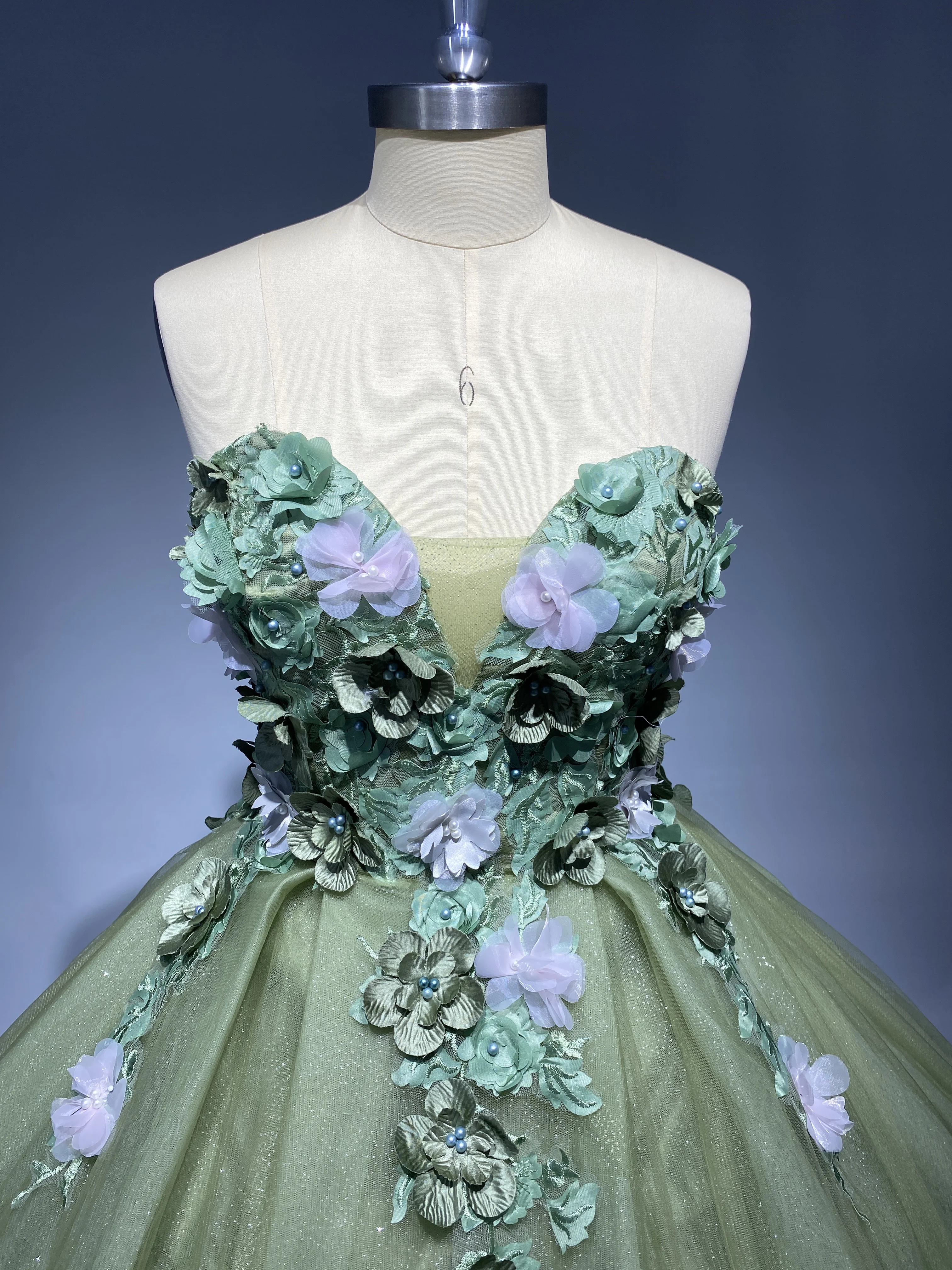 Personnalisé 15 yera vieille robe Quinceanera robes 3D fleurs faites à la main Appliques florales robes De bal robes De princesse robe De soirée