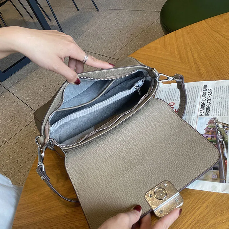 2023 nuova borsa estiva da donna di lusso in vera pelle borsa a tracolla ascellare borsa da donna quadrata Messenger moda femminile classica