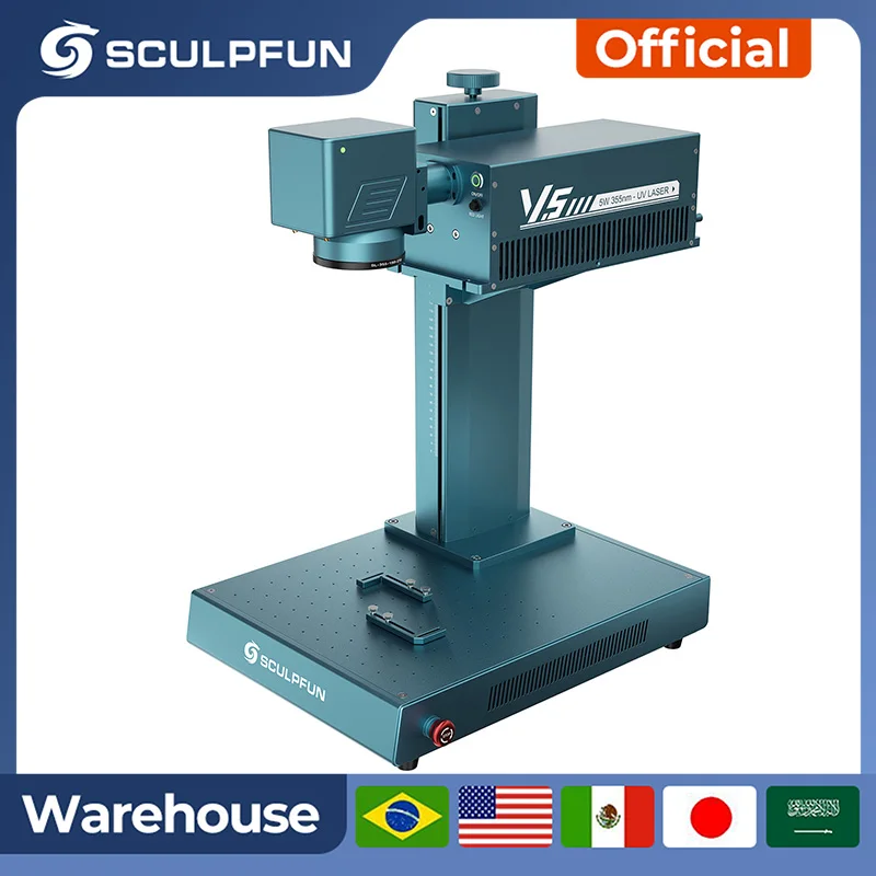 SCULPFUN UV Laser Engraver 5W Compatible For Almost All Materials Support 3D Relief Engraving Lightburn