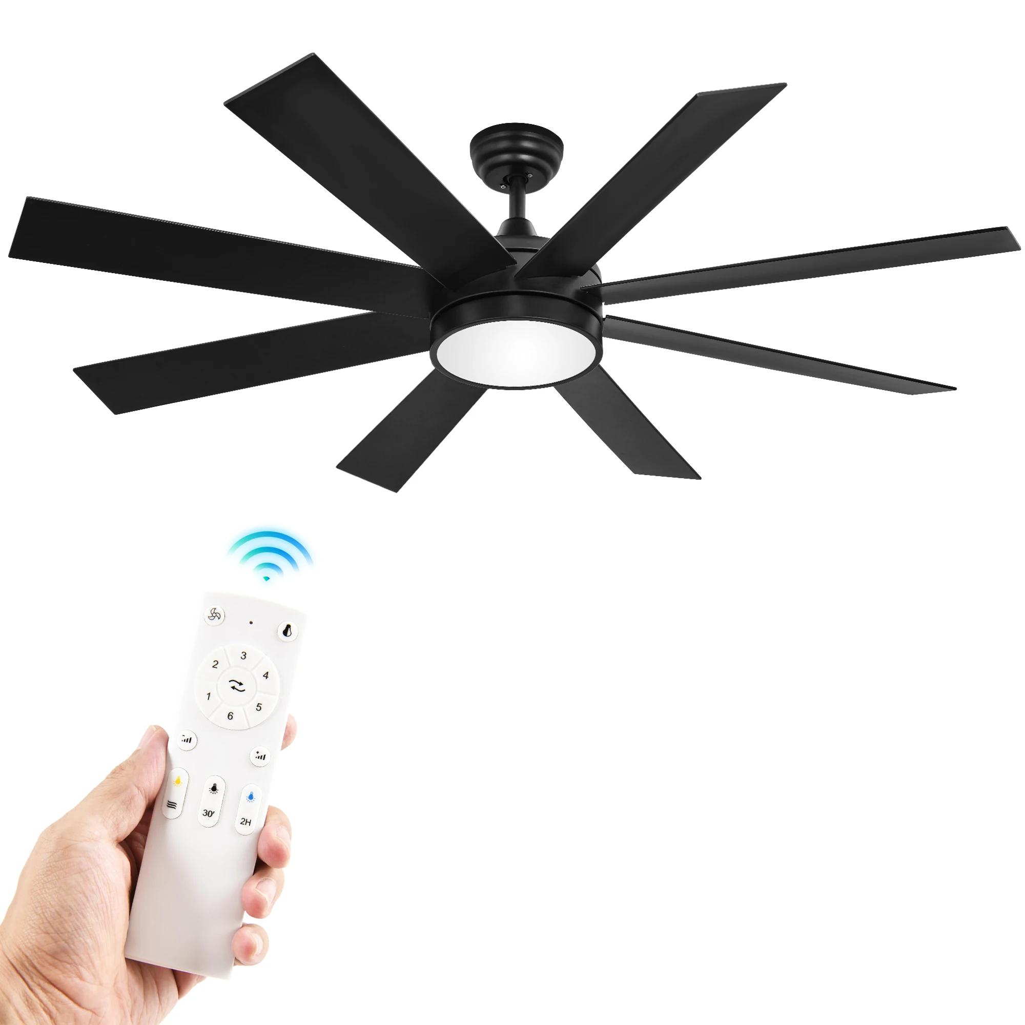 Home Decorators Ceiling Fan Light & Remote Control LED Chandelier Lamp 60 Inch