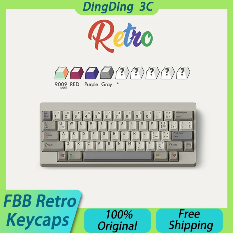 FBB MAKER Side-Printed Retro Style Key Cap Cherry Height Thermal Dye Sublimation PBT Keycaps Keyboard 9009 DIY PC Gamer Custom