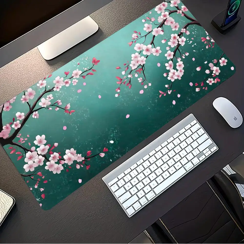 

The new cherry blossoms Mouse Pad Pc Gamer Computer Accessories Mousepad Gaming Laptop Keyboard Carpet Large Desk Mat rug