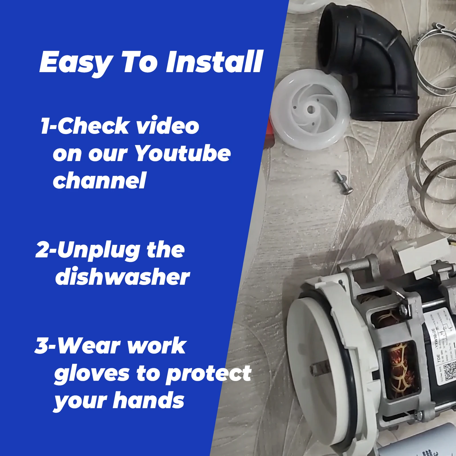 YXW50-2F-3 DD82-01589A DD82-01380A 120V 〜 127V 60Hz 食器洗い機循環ポンプアセンブリサムスン用