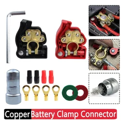 1 Set Car Battery Terminals Wire Cable Clamp Terminal Connectors Positive Negative Quick Release Connector for Caravan Auto