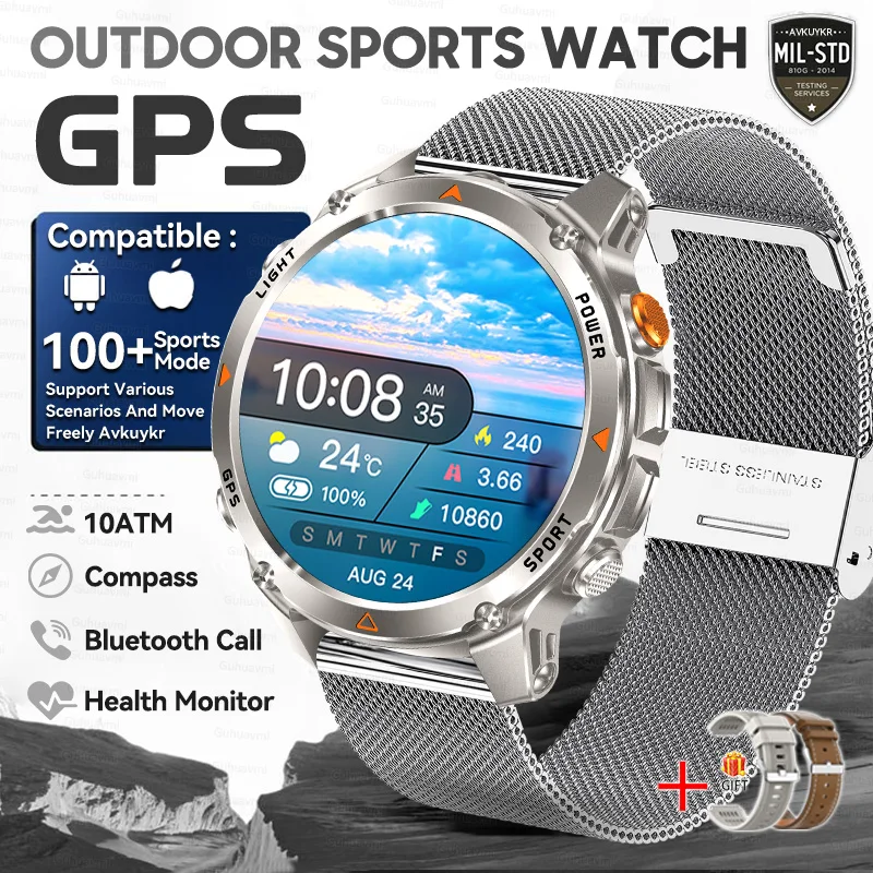 T-Rex 3 Pro Militaire kwaliteit AGPS Smart Watch 10ATM Waterdicht Dual-band GNSS Kompas Hoogtemeter AMOLED Zwemmen Sport Smart Watch Heren