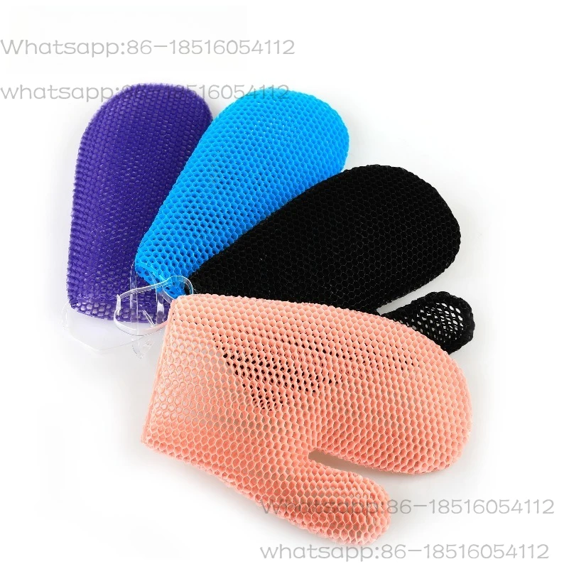 Outdoor Honeycomb Antibacterial Cleaning Bath Gloves, Exfoliating Bath, Rubbing Bath, Makeup Remover Finger Cover