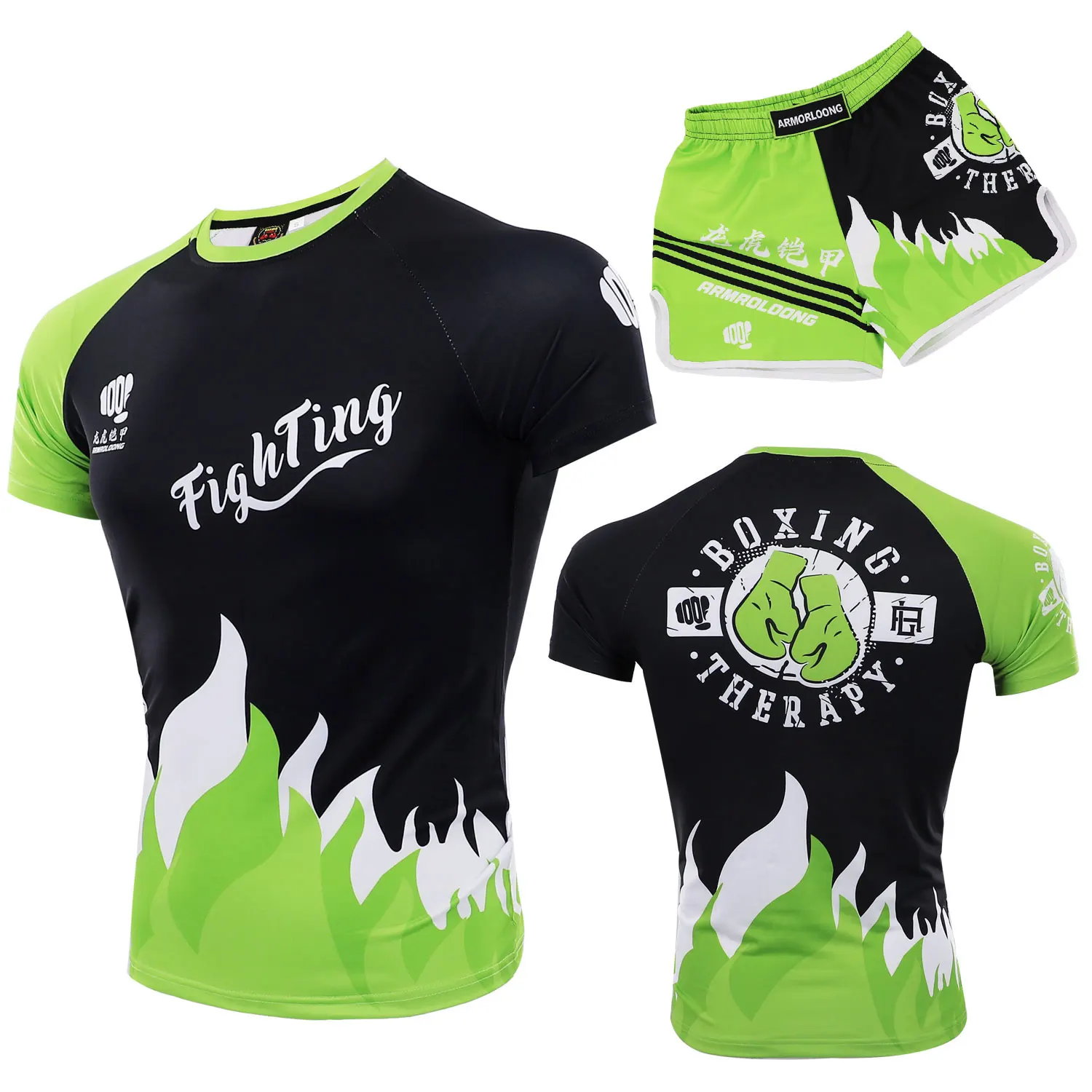 MMA Quick Drying Short-Sleeved Judo Set - Boxing Training Camp Fitness Sports Top Shorts Customizable Training Clothing