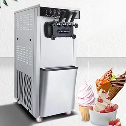 Factory Sales 18L/H Soft Serve  Ice Cream Machine 2+1 Flavors Professional Commercial Ice Cream Shop Use Ice Cream Machine