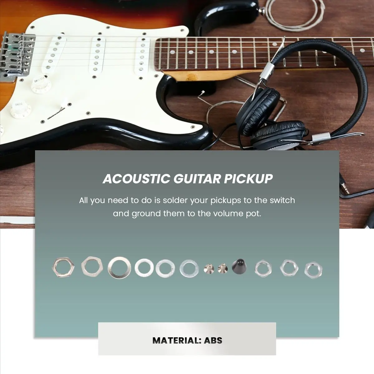 【BABY】Pots For Strat Guitar PreWired 1 Volume 2 Tone Control 5 Way Switch 3-500K Pot