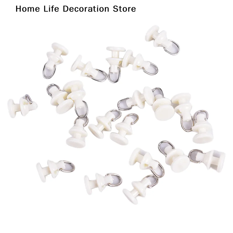 20pcs Plastic Curtain Track Glider Ceiling Sliding Curtain Track Hooks Drapery Rail Roller Carrier Shower Curtain Pulley Window