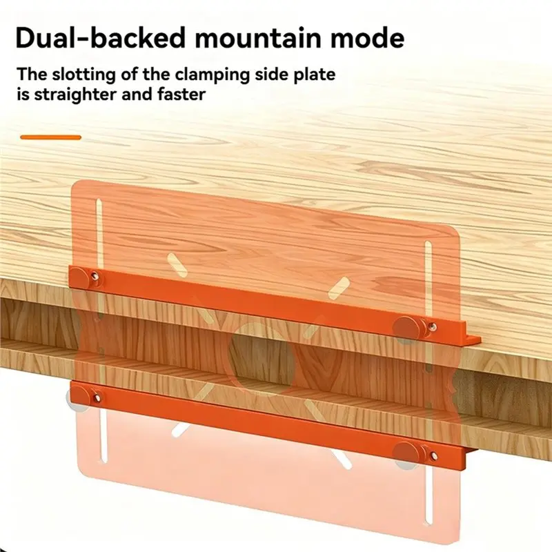 AB42-Aluminum Alloy Dual Scale Cutting Machine Base Plate Woodworking Bench Grooving Trimming Router Bases Plates