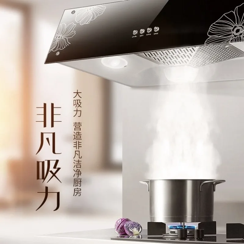 220V Range Hood Kitchen Small Apartment New Top Suction Large Suction Power High Airflow Smoke Extractor