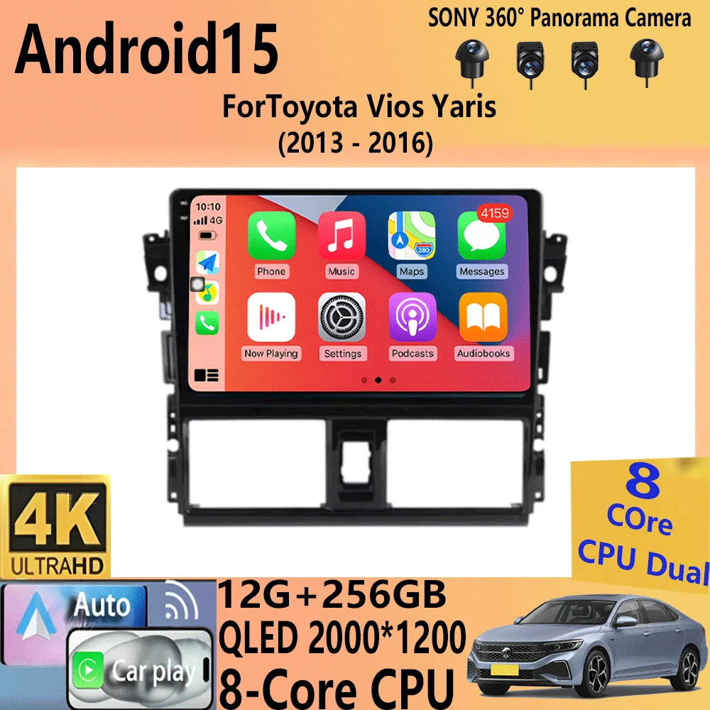 

Car Radio Android 15 Carplay Auto For Toyota Vios Yaris 2013 2014 2015 2016 Multimedia Video Player GPS Navigation 2din Stereo