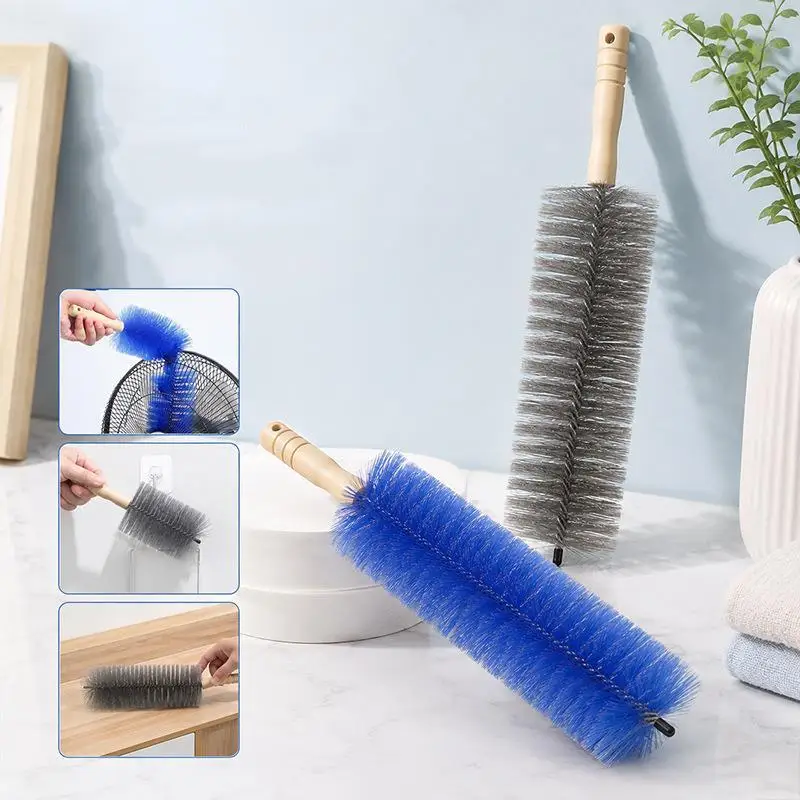 Long Handle Bendable Duster Fan And Air Conditioner Dusting Brush Dust Remover For Home Air Vent Household Cleaning
