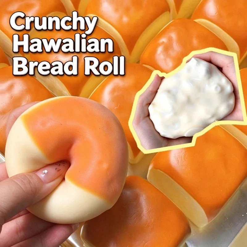 Crunchy Honey Mini Bread Roll Squishy Toy Building Block Filled Crispy Touch Block Toast Diy Toy Party Decora Cake X-mas Gifts