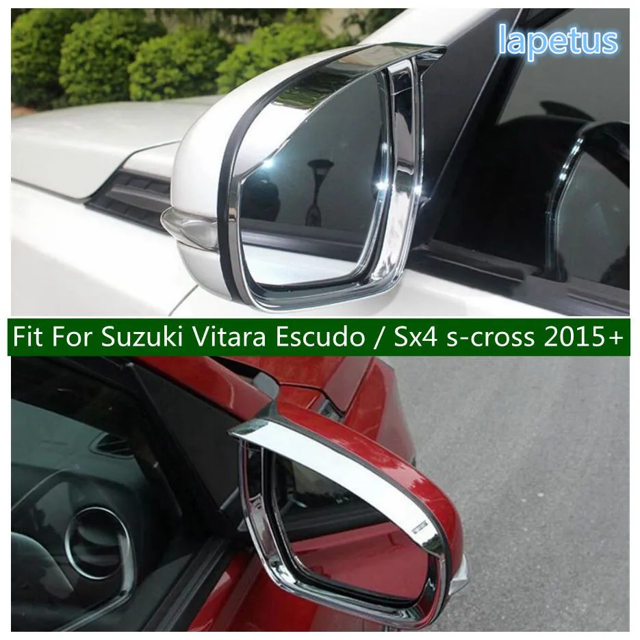 

Rearview Mirror Rain Eyebrow Rain Visor Shield Cover Trim For Suzuki Vitara Escudo / Sx4 s-cross 2015 - 2022 Accessories Chrome