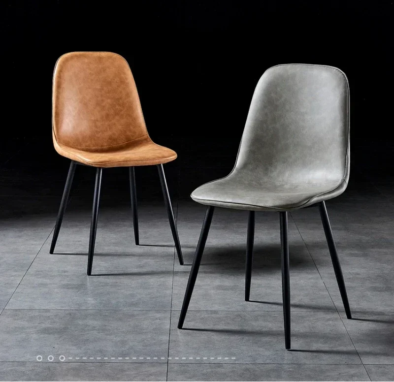 faux-leather-dining-chairs-metal-legs-kitchen-seating-charlton-brown-upholstered-side-chairs-elegant-room-arrangement